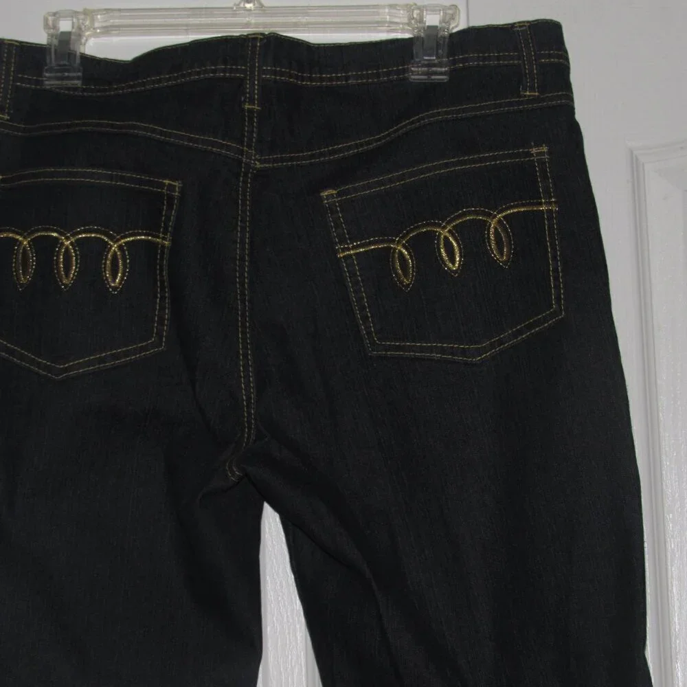 U-51 Embroidered Dark Wash Jeans Size 14